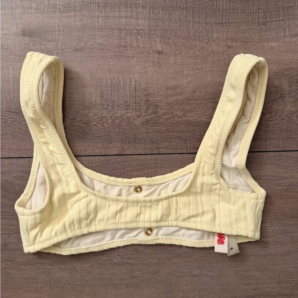 Solid & Striped Yellow Bikini Top - image 2